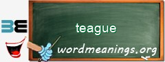 WordMeaning blackboard for teague